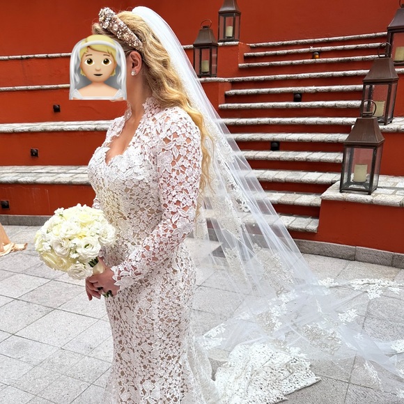 Custom-made handcrafted cathedral veil! - Picture 5 of 16